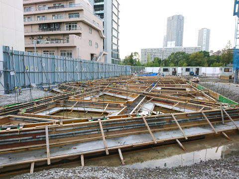 展示棟　基礎工事