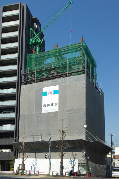 第２回鉄骨建て方工事完了